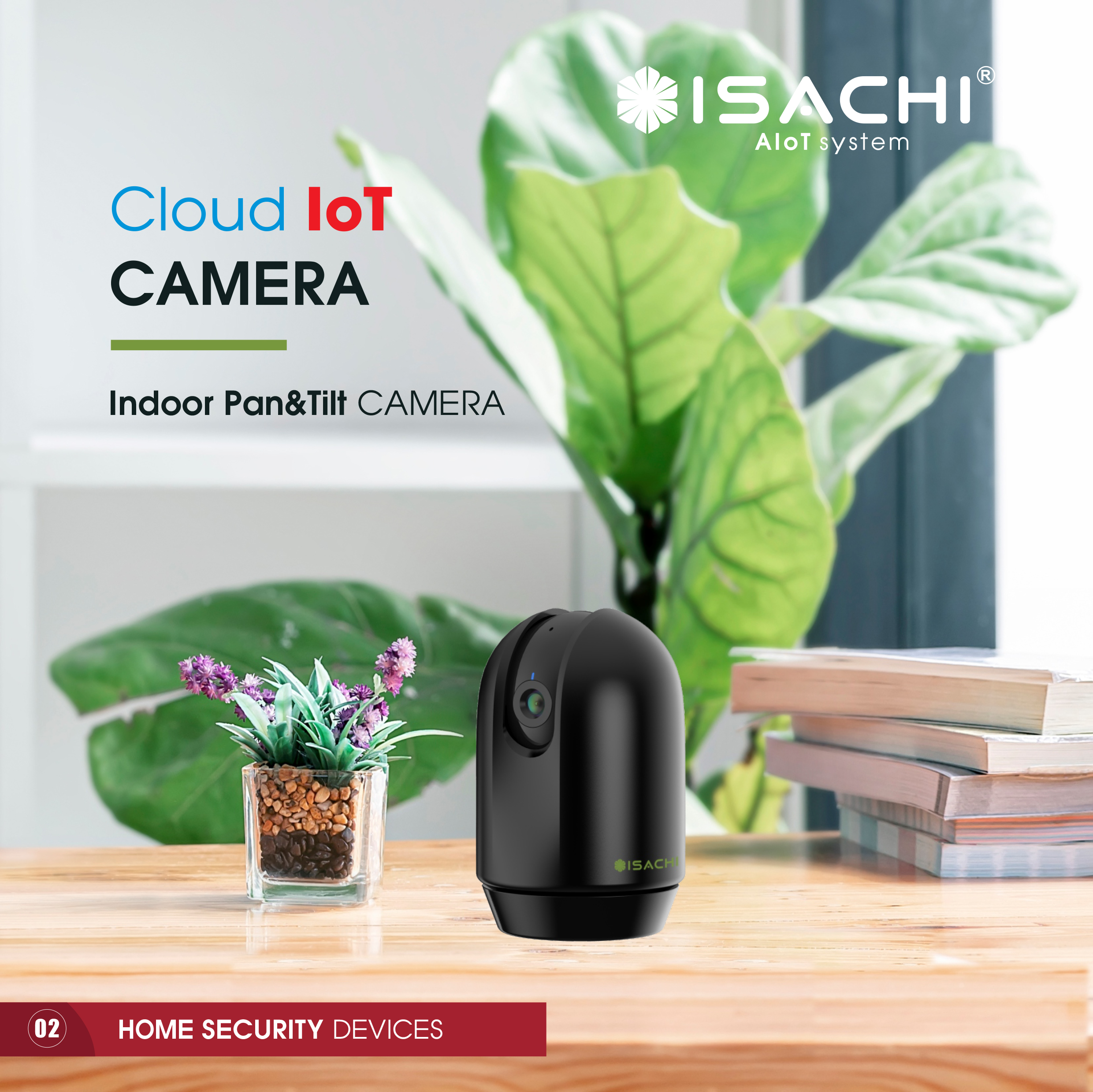 Cloud IoT Indoor Pan&Tilt Camera SC-D3 SC-D3. * Độ phân giải 2.0MP * Kết nối internet bằng sóng WIFI 2.4GHz * Hỗ trợ điều khiển từ xa bằng giọng nói * Tích hợp cảm biến chuyển động * Tính năng AI thông minh