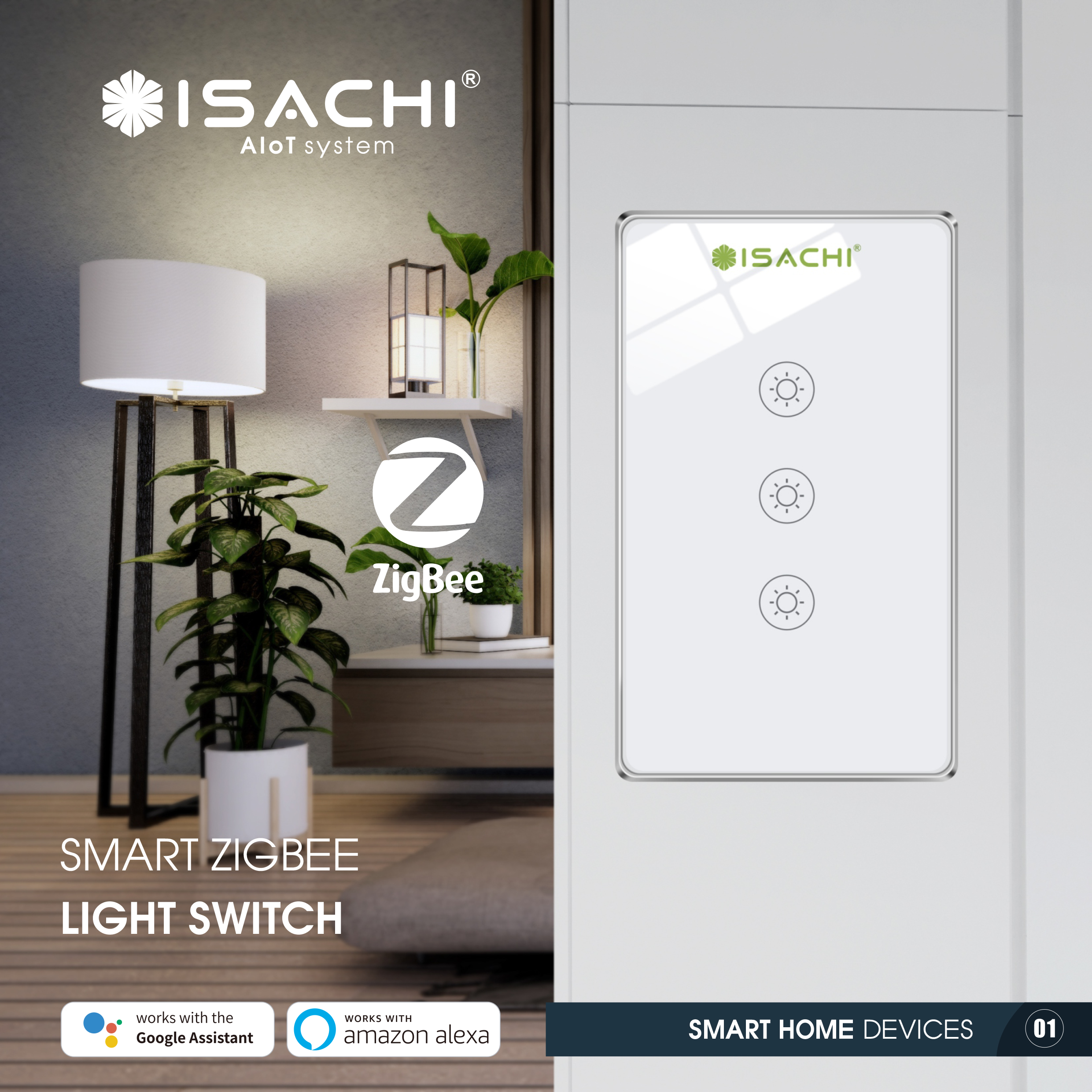 Smart Zigbee Light Switch (White) Smart Zigbee Light Switch (White). 