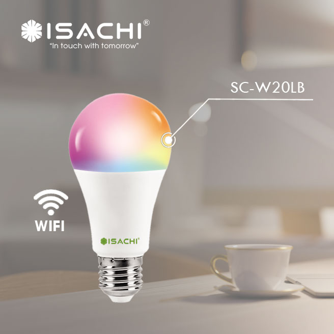 Bóng đèn thông minh Wifi RGB SC-W20LB. Chức năng hẹn giờ tiện ích, chuyển màu linh hoạt.