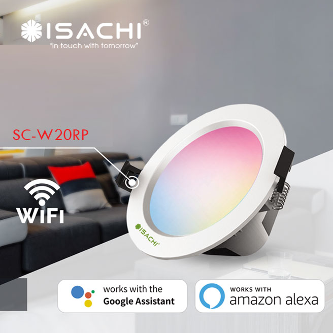 Đèn Led tròn thông minh SC-W20RP. Hỗ trợ ánh sáng nhiều màu sắc. Chức năng hẹn giờ tiện ích, chiếu màu theo lịch trình.
